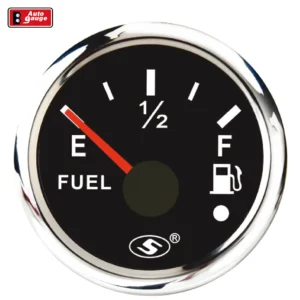 52mm 2inch 240-33 OHM Electrical Auto Gauge LED Display 12V Black Faceplate Fuel Level Gauge Truck Bus Car Needle Warning Light